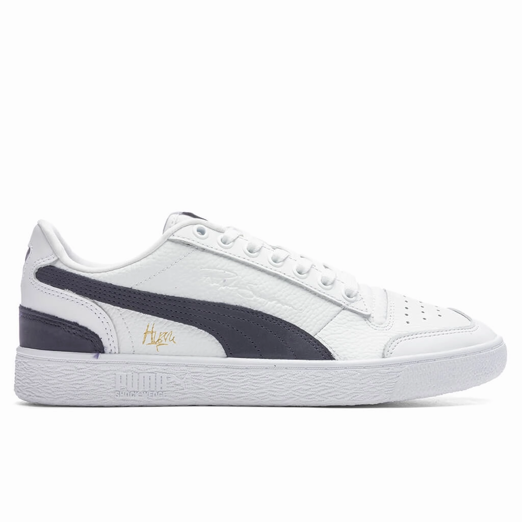 Puma x Hussle Way Ralph Sampson - White/Peacoat Puma shoes with suede and modern shape