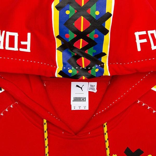 Puma x Jahnkoy Hoodie - High Risk Red Puma Suede Street Sneakers