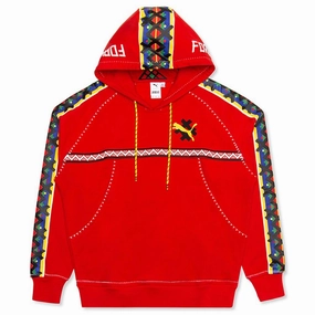 Puma x Jahnkoy Hoodie - High Risk Red Puma shoes with suede and modern shape