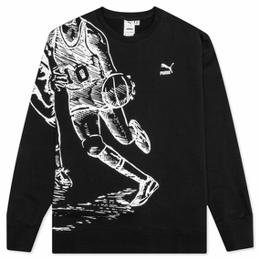 Puma x Joshua Vides Crew - Black Puma shoes with suede and modern shape