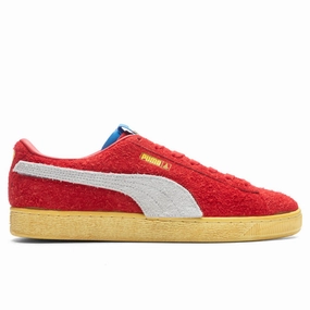 Puma x Joshua Vides Ferrari Suede - White/Black Puma shoes with suede and modern shape