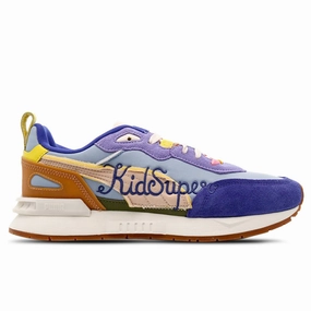 Puma x KidSuper Mirage Mox - Blue Puma trainers with bold stripe logo