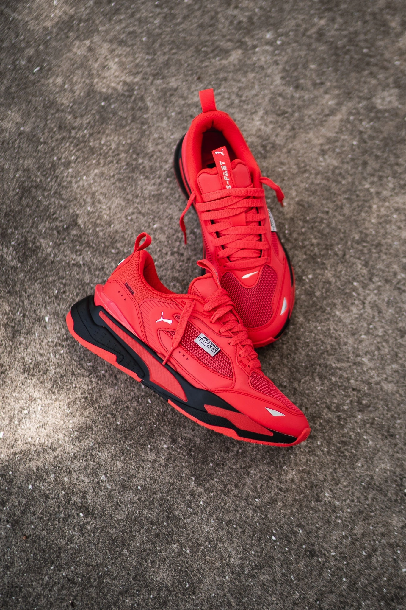 Puma x Mercedes Benz MAPF1 RS-Fast (Hibiscus) Puma athletic shoe visuals