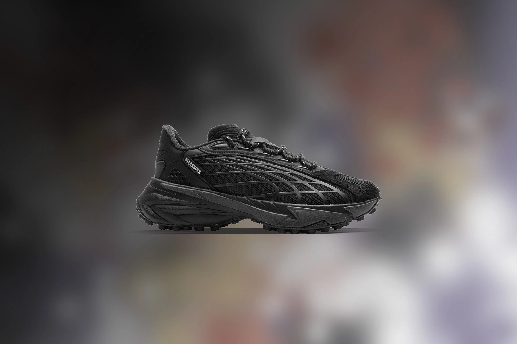 Puma x Pleasures Spirex - Black Puma Everyday Style Shoes