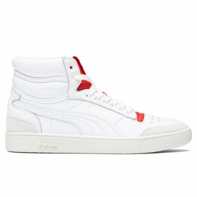 Puma x R. Dassler Legacy COL Ralph Sampson Mid - White/High Risk Red Puma trainers with bold stripe logo