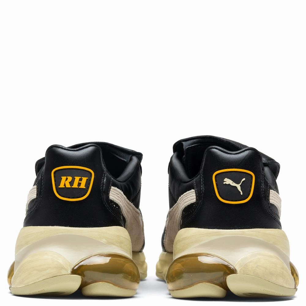 Puma x Rhude Cell King - Black/Oatmeal Puma Stripe Logo Trainers