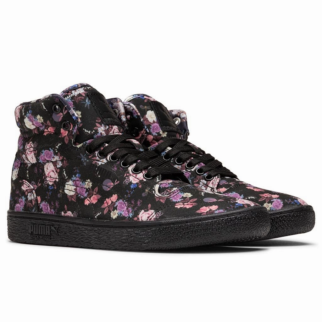 Puma x Tabitha Simmons Women's Ralph Sampson Mid - Black Puma Stripe Logo Trainers