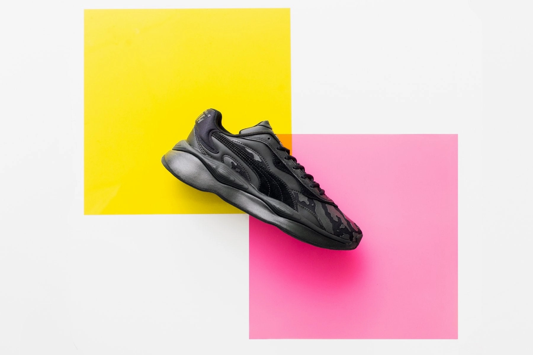 Puma x The Hundreds RS-Pure - Black/Black Puma Stripe Logo Trainers