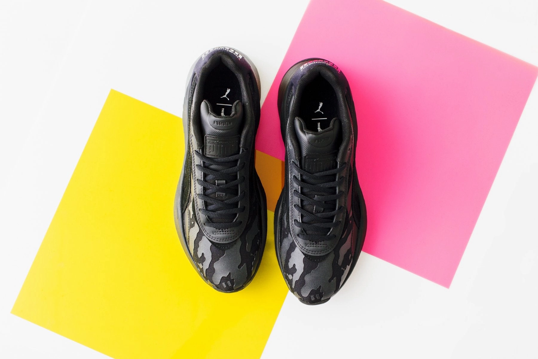 Puma x The Hundreds RS-Pure - Black/Black Puma Stripe Logo Trainers