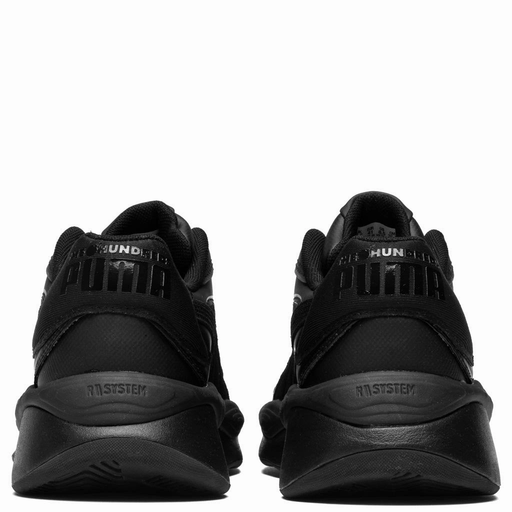 Puma x The Hundreds RS-Pure - Black/Black Puma Stripe Logo Trainers