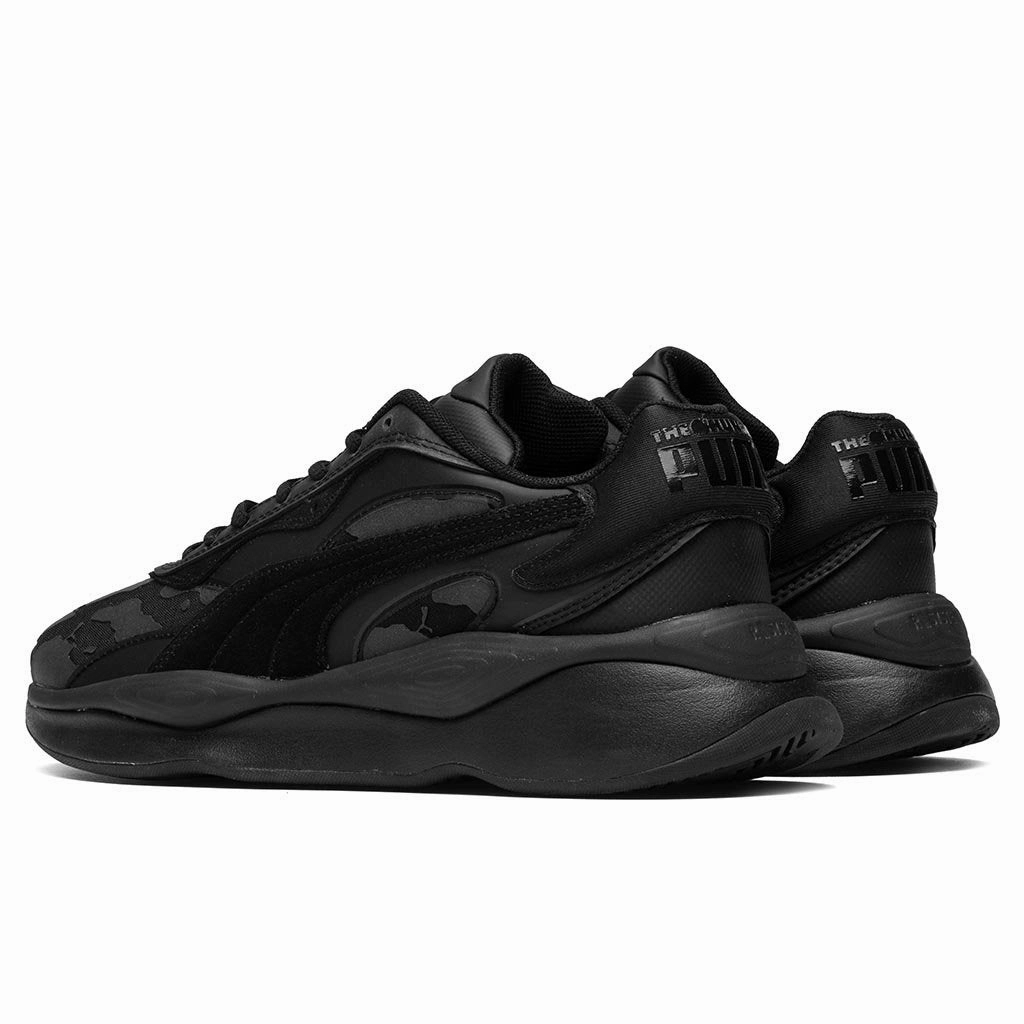 Puma x The Hundreds RS-Pure - Black/Black Puma Stripe Logo Trainers