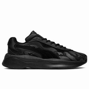 Puma x The Hundreds RS-Pure - Black/Black Puma trainers with bold stripe logo