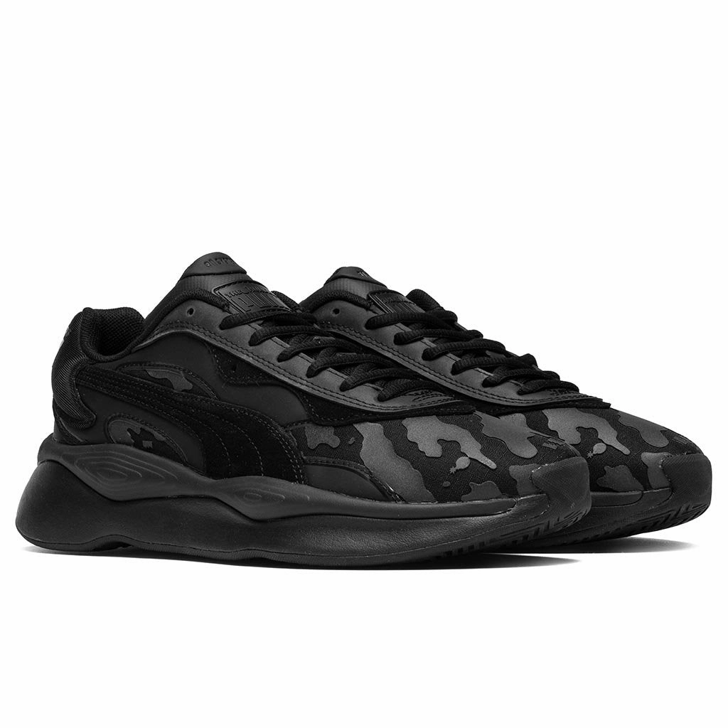Puma x The Hundreds RS-Pure - Black/Black Puma Stripe Logo Trainers