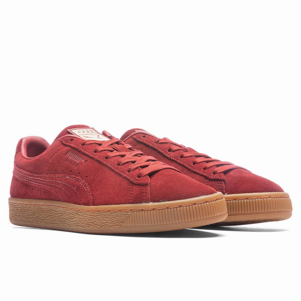 Puma x Vogue Womens Suede Classic - Red Puma Suede Street Sneakers