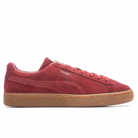 Puma x Vogue Womens Suede Classic - Red Puma shoes with suede and modern shape