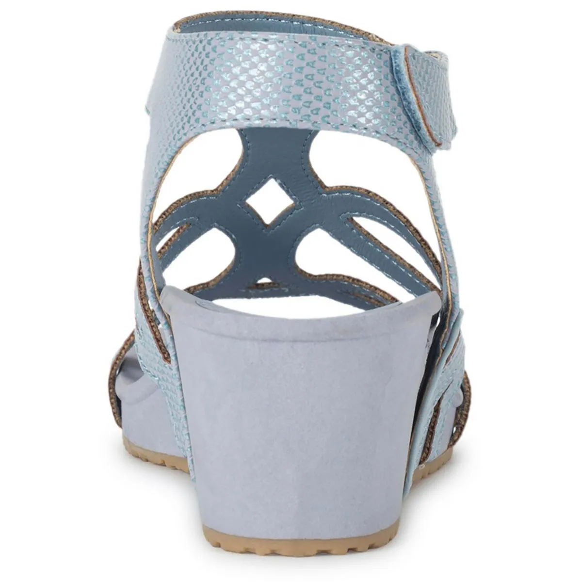 Raeanne Womens Faux Leather Strappy Wedge Sandals