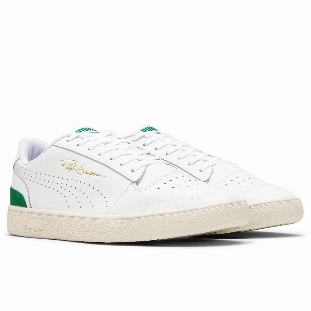 Ralph Sampson Lo Perf Soft - White/Amazon Green/Whisper White Puma Stripe Logo Trainers