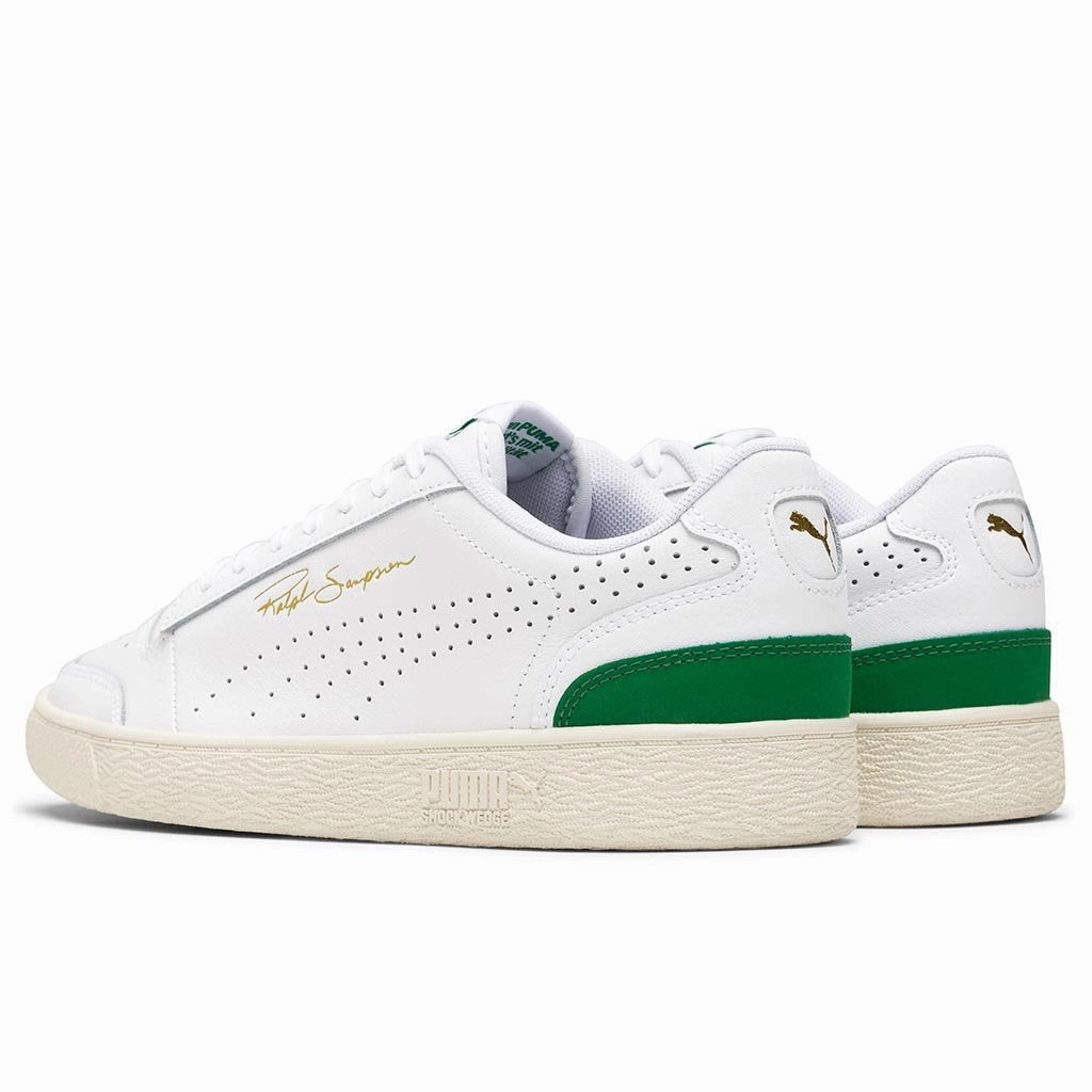 Ralph Sampson Lo Perf Soft - White/Amazon Green/Whisper White Puma Stripe Logo Trainers