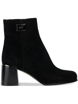 Ranya Womens Block Heel Square Toe Ankle Boots