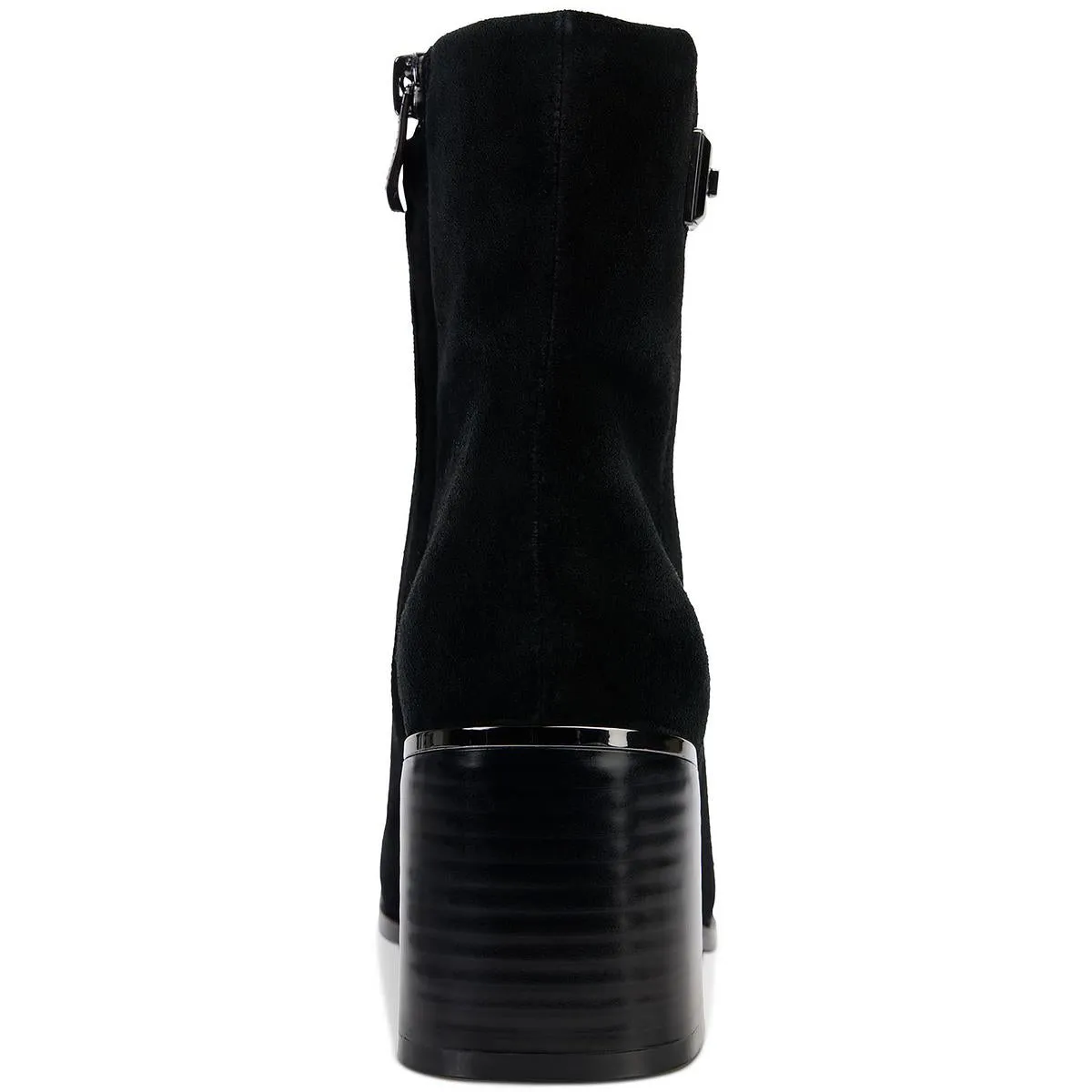 Ranya Womens Block Heel Square Toe Ankle Boots