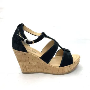 Raquel Platform Sandal In Navy Suede