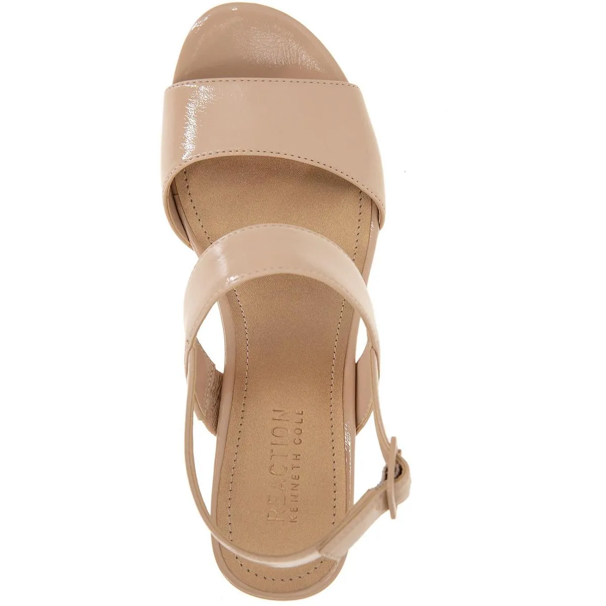 Reebeka Womens Patent Open Toe Platform Sandals