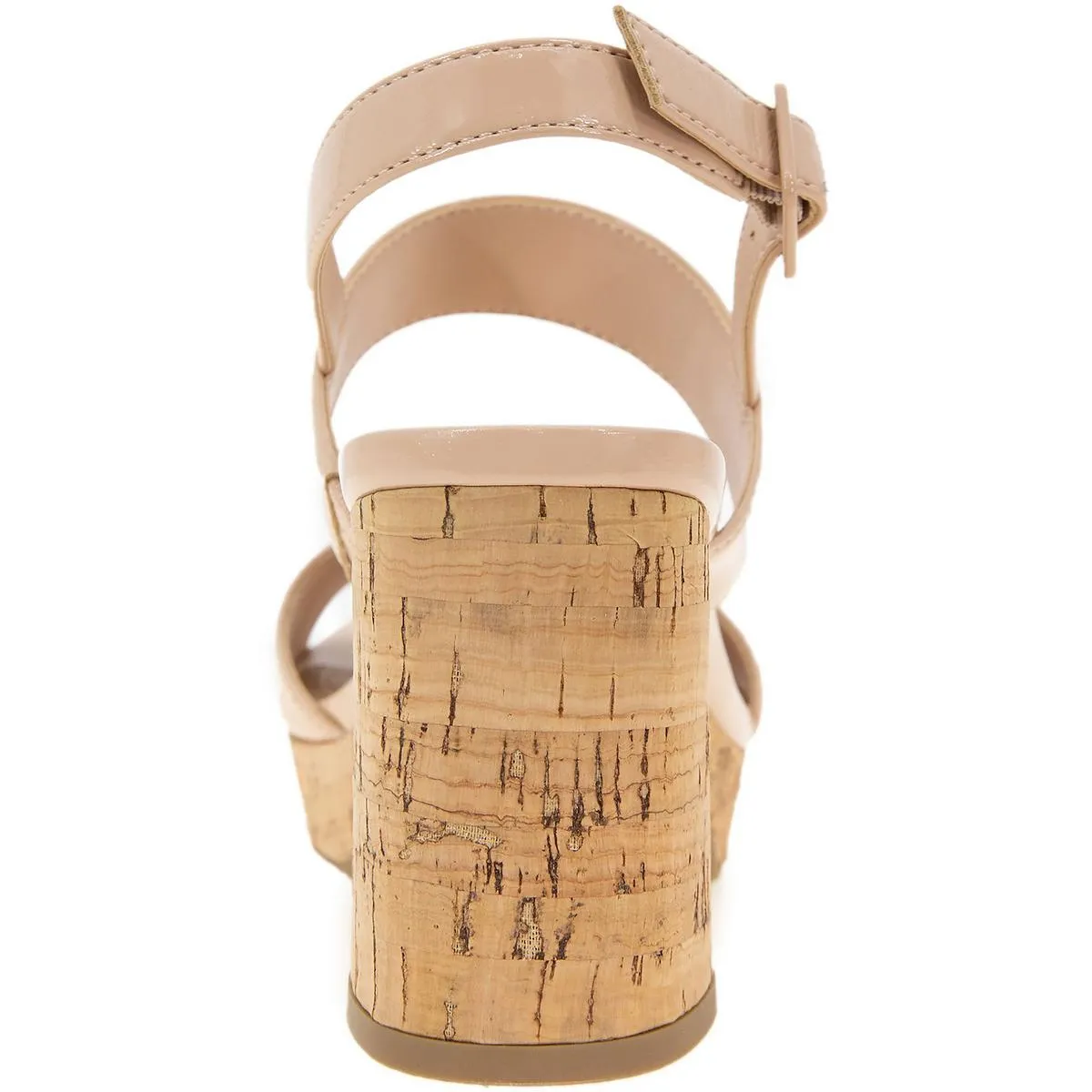 Reebeka Womens Patent Open Toe Platform Sandals