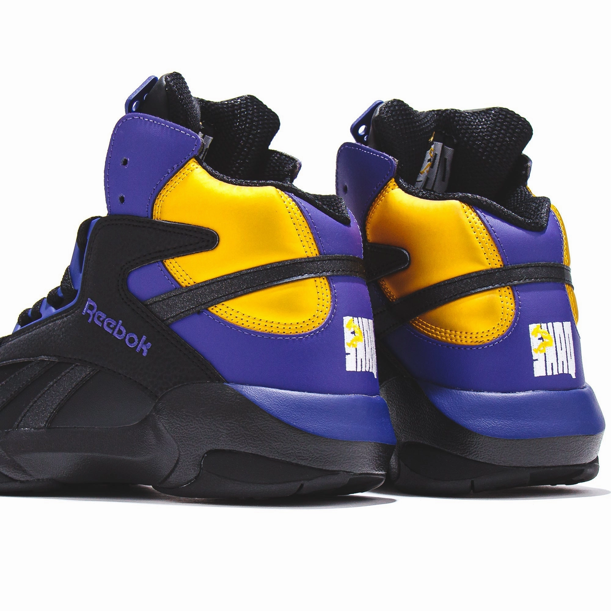 Reebok Basketball Men Shaq Attaq Black Pump Gold Lakers GY7127 Reebok modern sport footwear