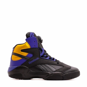 Reebok Basketball Men Shaq Attaq Black Pump Gold Lakers GY7127 Reebok lifestyle sneakers with retro vibes