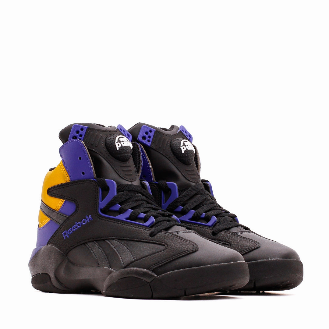 Reebok Basketball Men Shaq Attaq Black Pump Gold Lakers GY7127 Reebok modern sport footwear