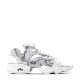 REEBOK CLASSIC WOMEN INSTAPUMP FURY SANDAL WHITE GREY V69440 Reebok lifestyle sneakers with retro vibes