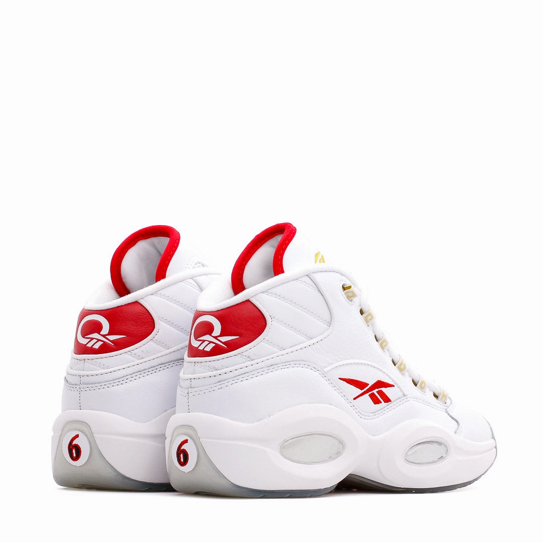 Reebok Classics Basketball Men Question Mid Allen Iverson Dr J #6 White Red GX0230 Reebok modern sport footwear