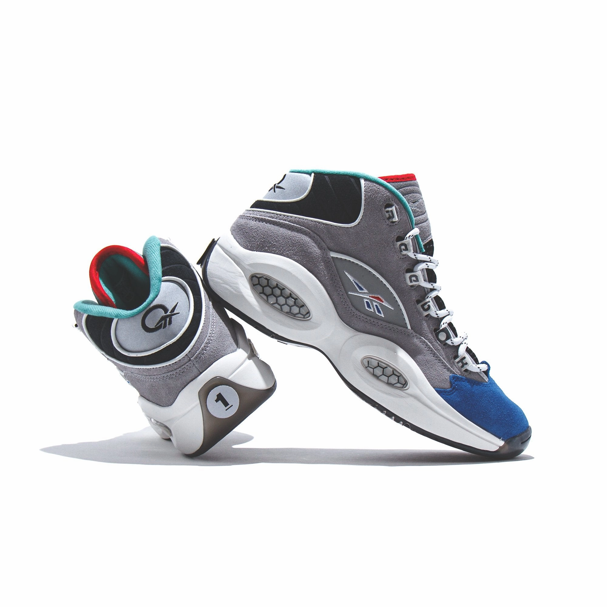 Reebok Classics Basketball Men Question Mid Allen Iverson Draft Night Grey Blue GZ7283 Reebok modern sport footwear