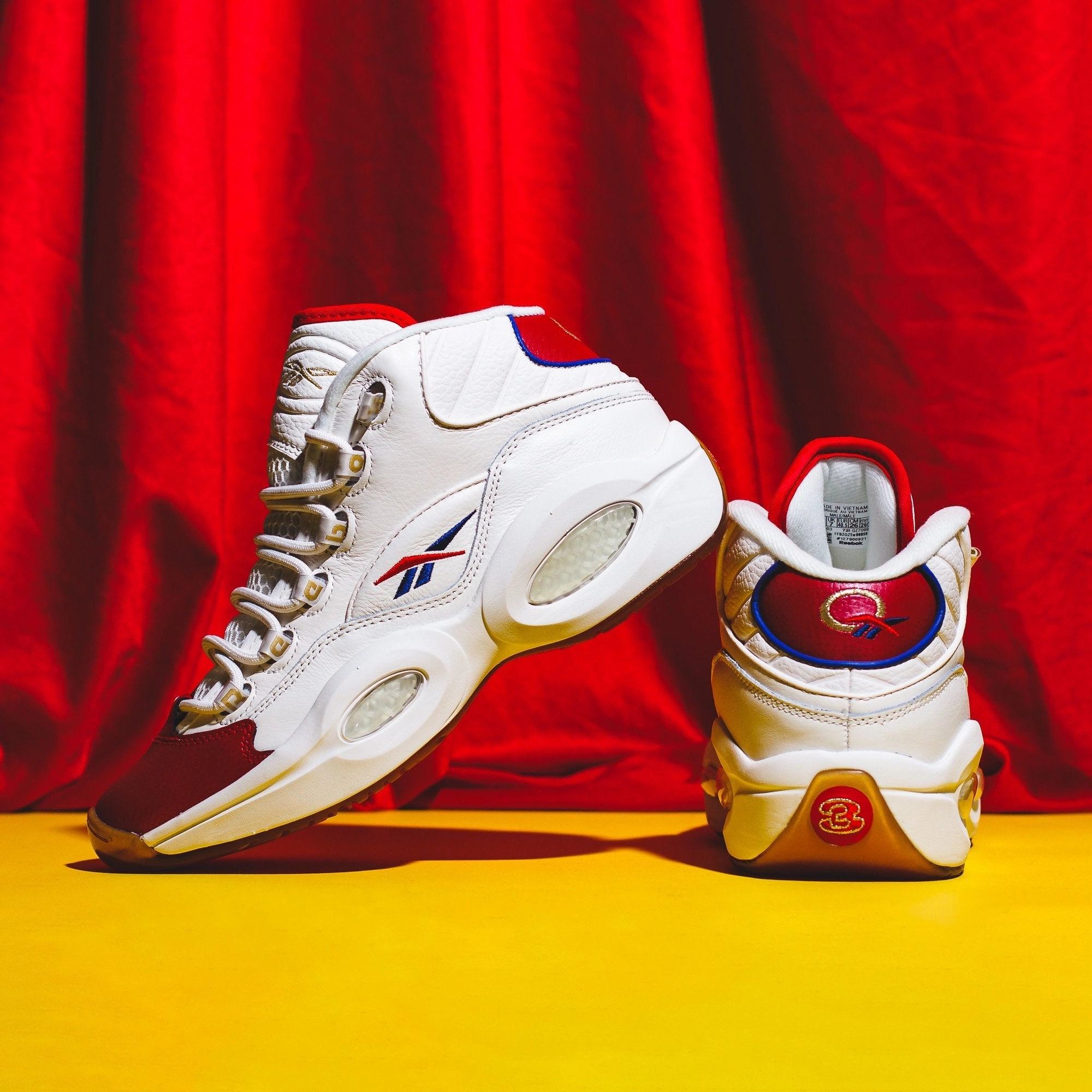Reebok Classics Basketball Men Question Mid Allen Iverson White Red Blue GZ7099 Reebok modern sport footwear