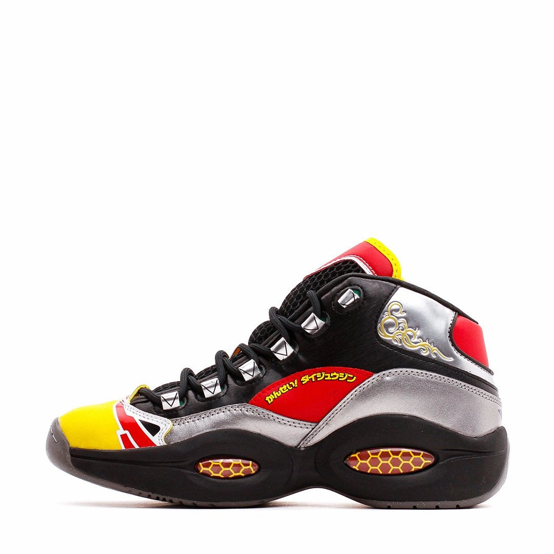 Reebok Classics Basketball Men x Power Rangers Question Mid Allen Iverson Black Silver Red GY0590 Reebok modern sport footwear