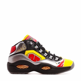Reebok Classics Basketball Men x Power Rangers Question Mid Allen Iverson Black Silver Red GY0590 Reebok lifestyle sneakers with retro vibes