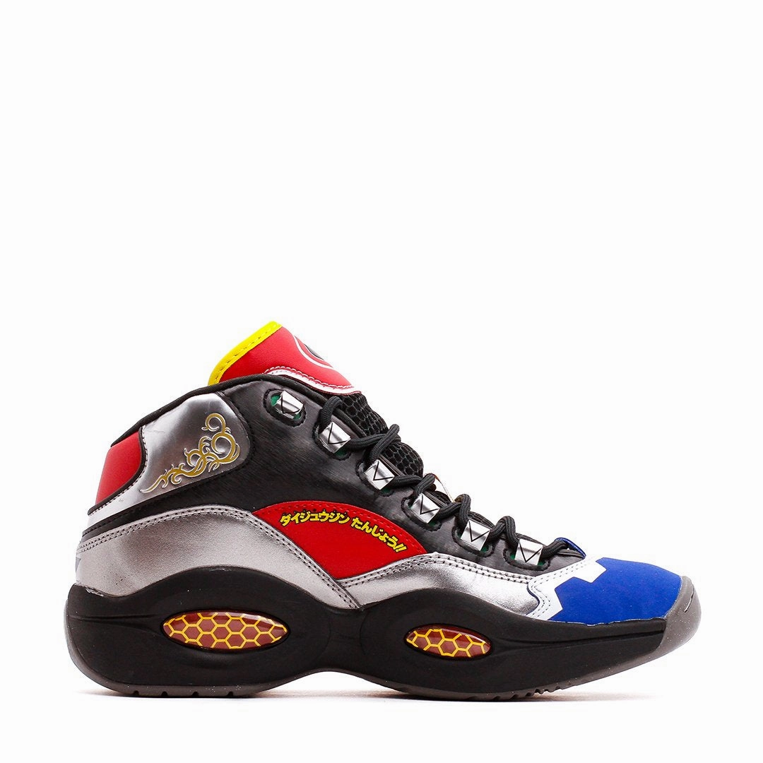 Reebok Classics Basketball Men x Power Rangers Question Mid Allen Iverson Black Silver Red GY0590 Reebok modern sport footwear