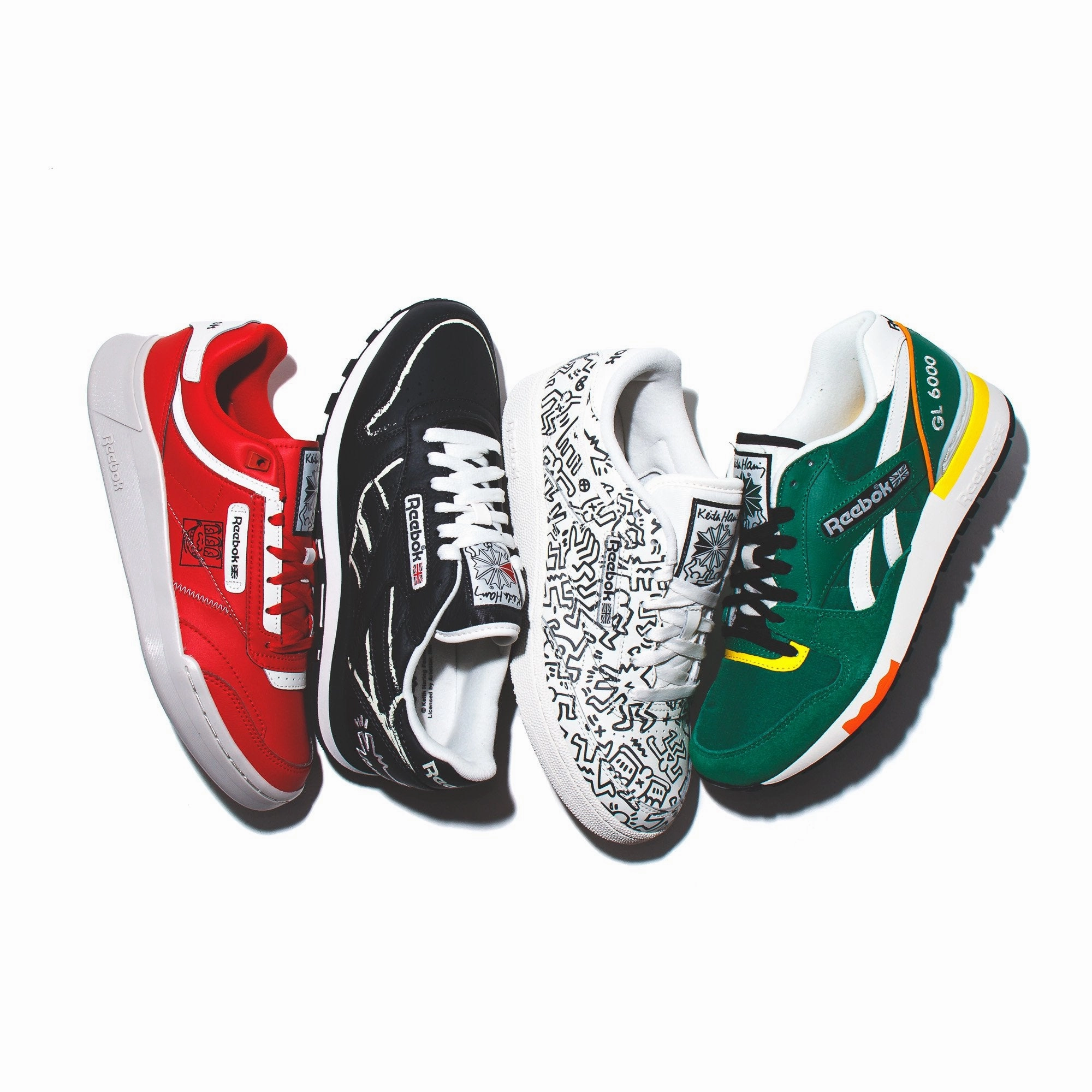 Reebok Classics Men x Keith Haring Club C Legacy Red Chalk GZ1459 Reebok modern sport footwear