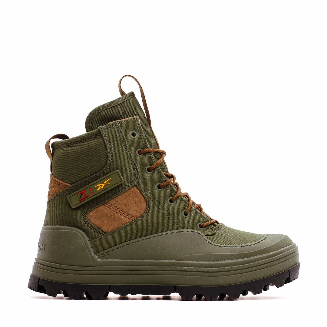 Reebok Classics Women x Rothco Club C Cleated Mid Green Brown Black GY8059 Reebok lifestyle sneakers with retro vibes