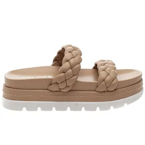 Reese Sandal In Sand Woven Leather