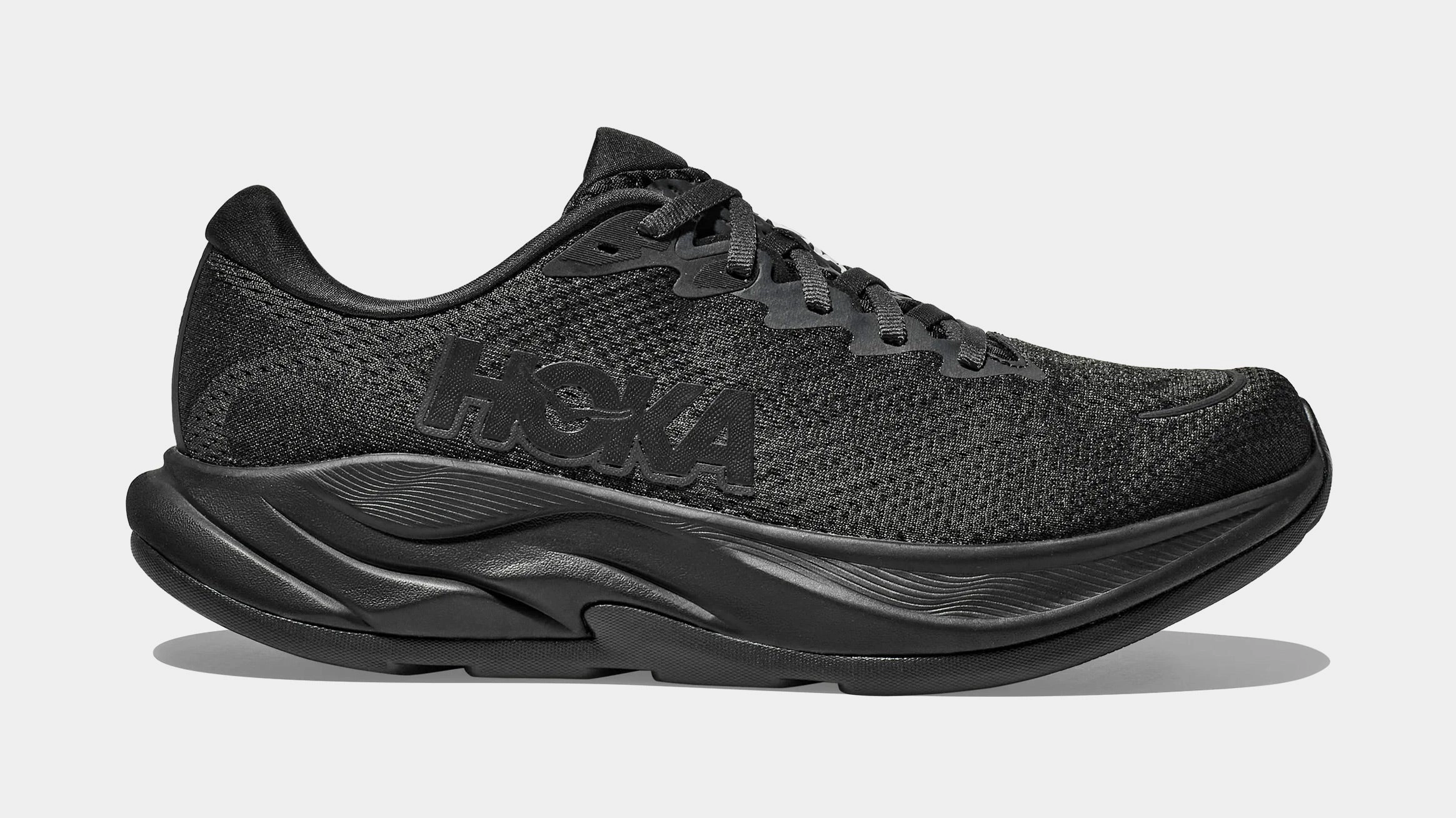 Rincon 4 Womens Running Shoes (Black/Black) Trail-ready Hoka hiking shoes