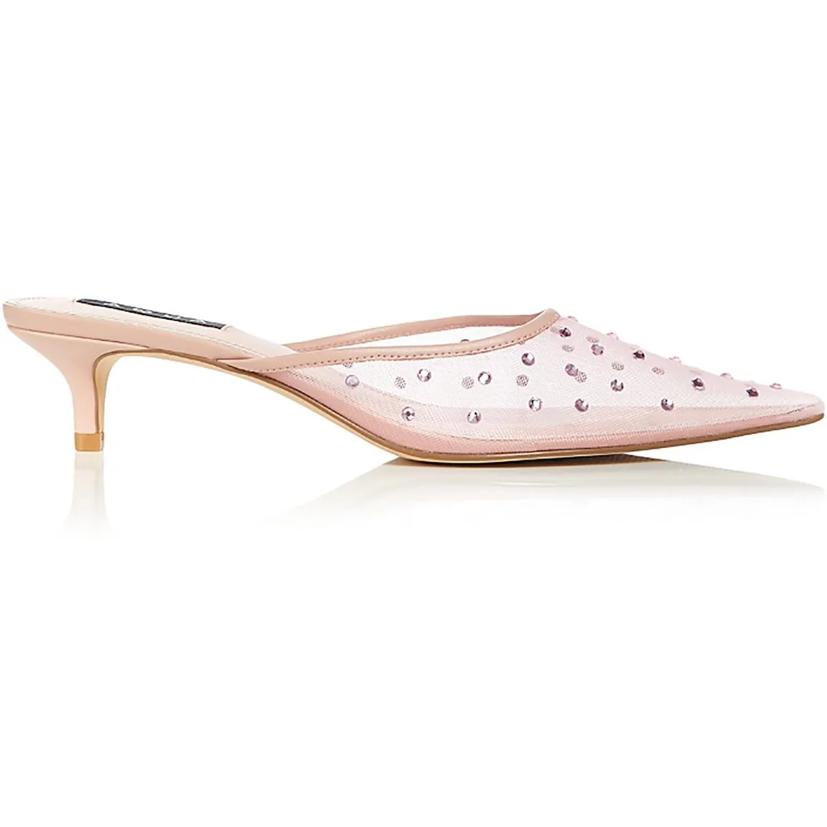 Rush Womens Rhinestone Mesh Mules