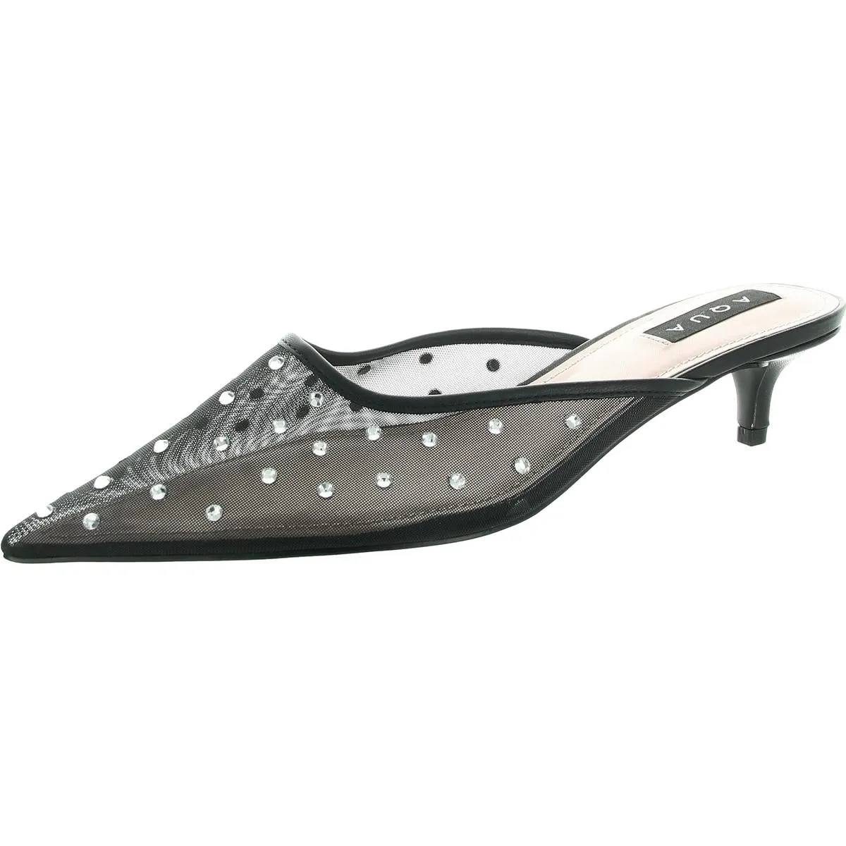 Rush Womens Rhinestone Mesh Mules