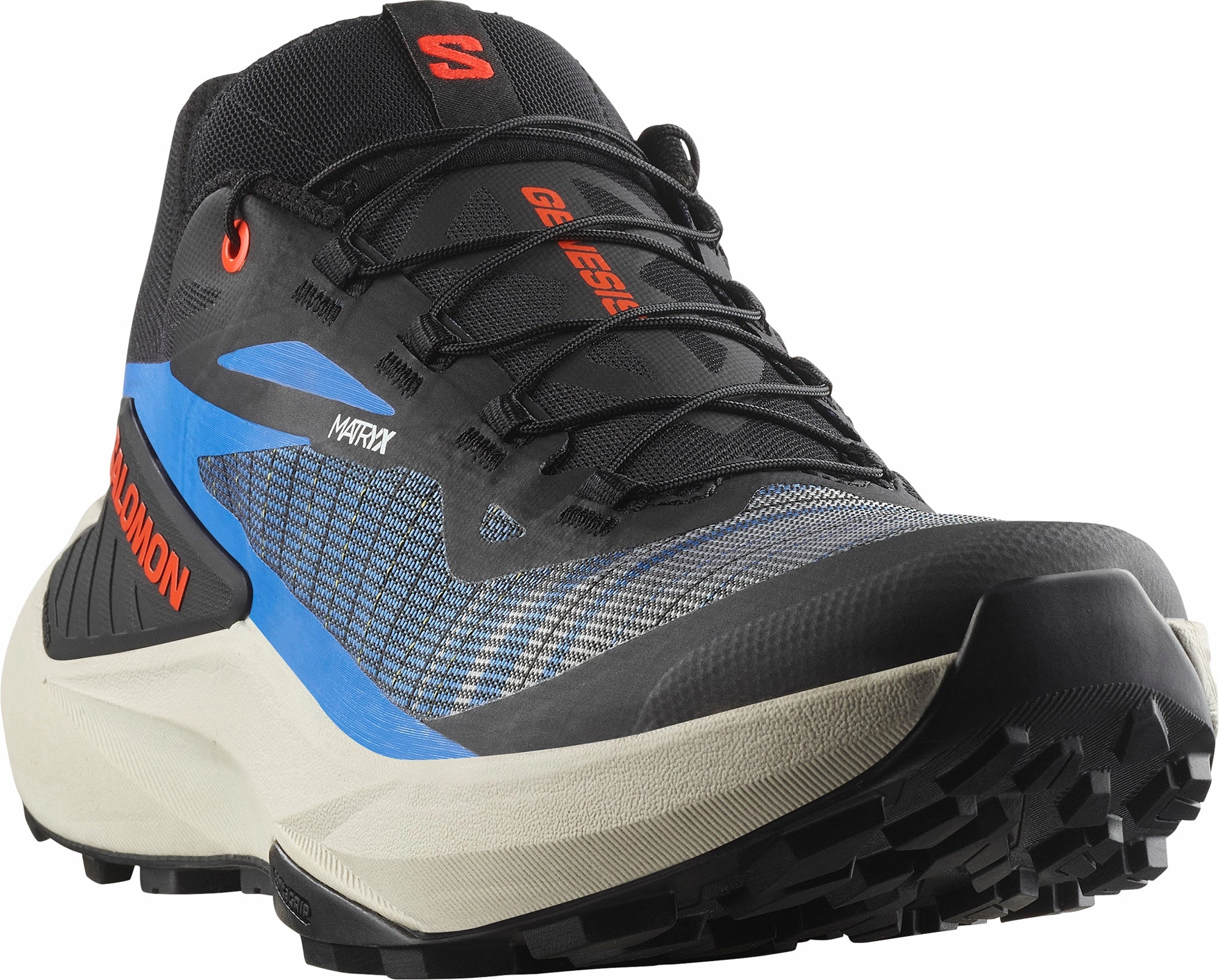 Salomon Genesis Mens Trail Running Shoes - Black Trail Race Footwear