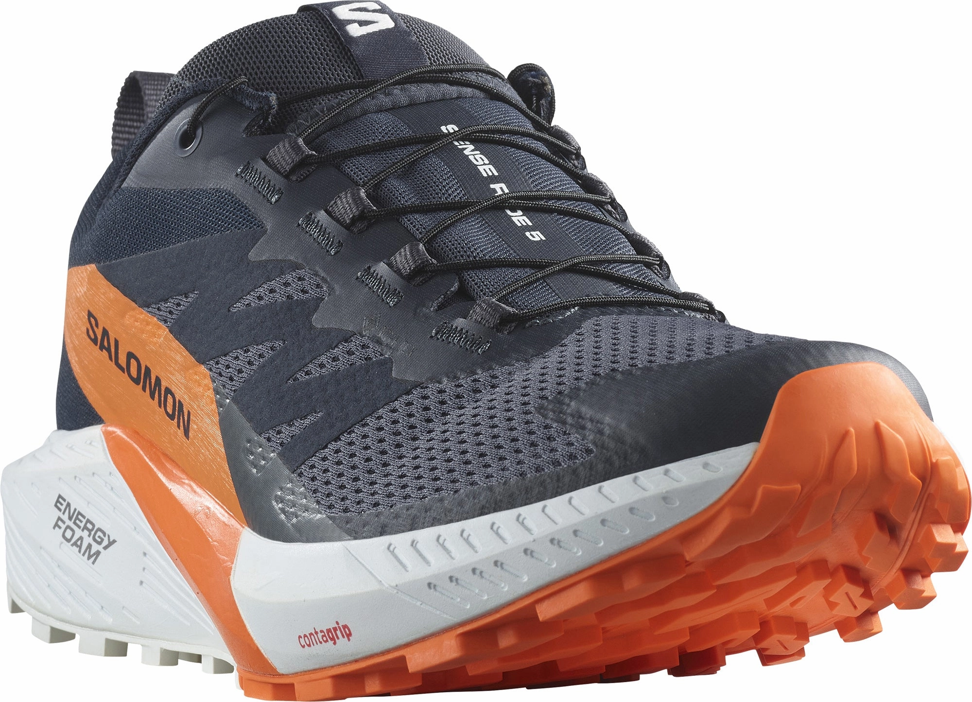 Salomon Sense Ride 5 GORE-TEX Mens Trail Running Shoes - Grey Trail Race Footwear