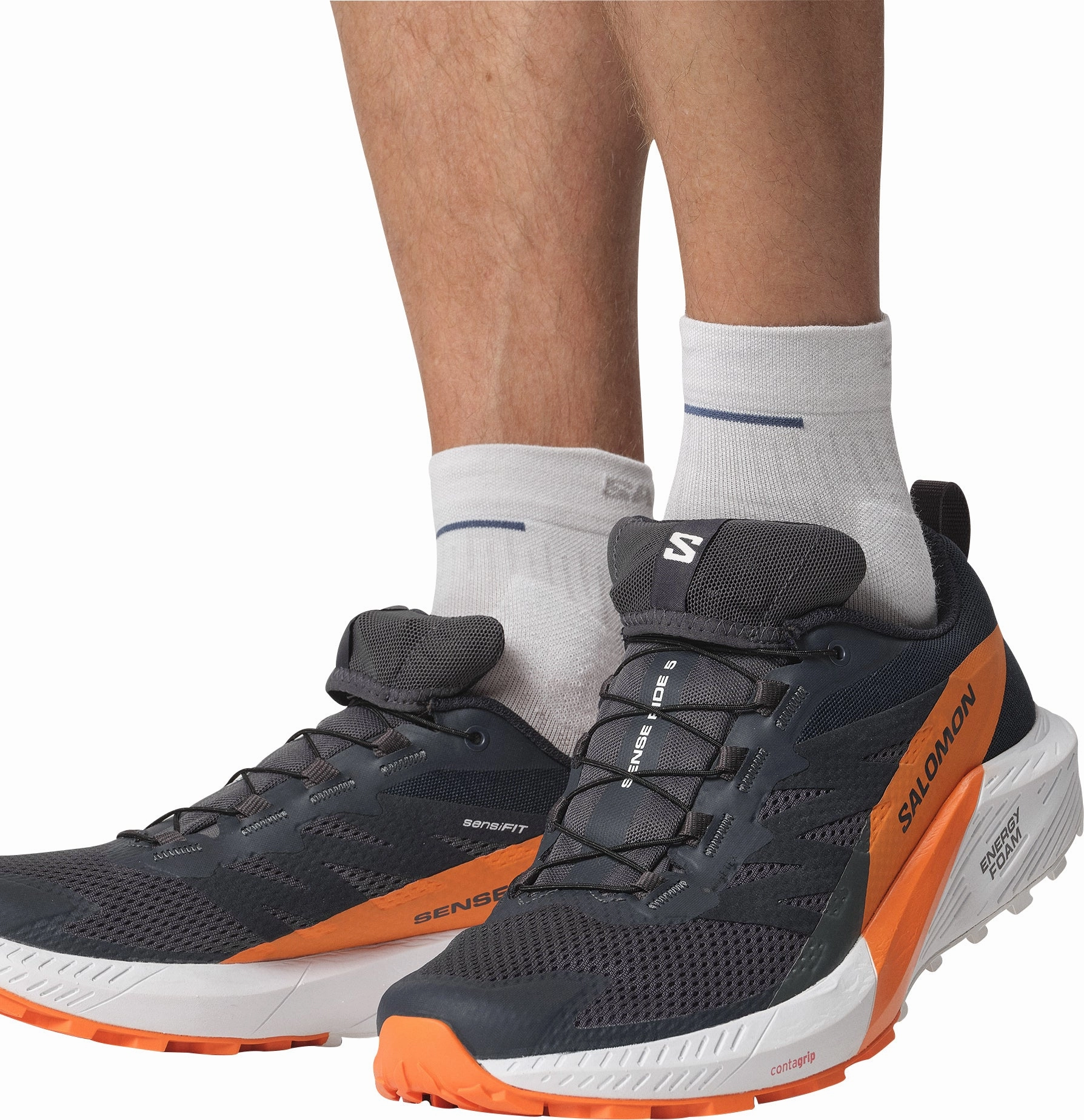 Salomon Sense Ride 5 GORE-TEX Mens Trail Running Shoes - Grey Trail Race Footwear