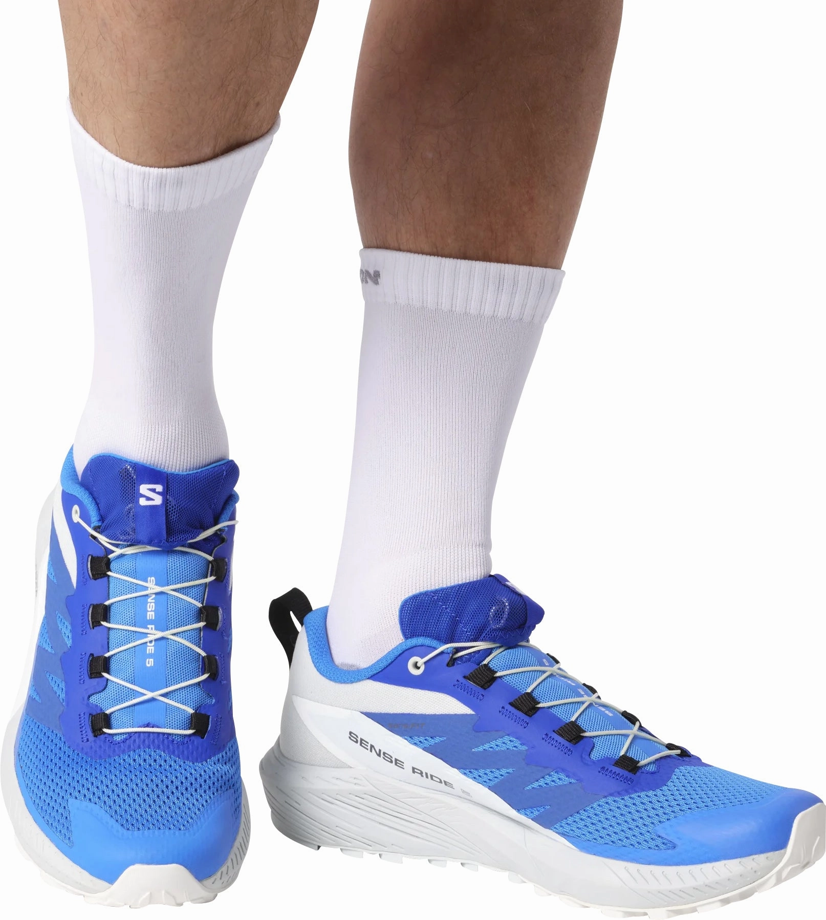 Salomon Sense Ride 5 Mens Trail Running Shoes - Blue Trail Race Footwear