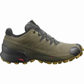 Salomon Speedcross 5 GORE-TEX Mens Trail Running Shoes - Green Salomon trail running shoes
