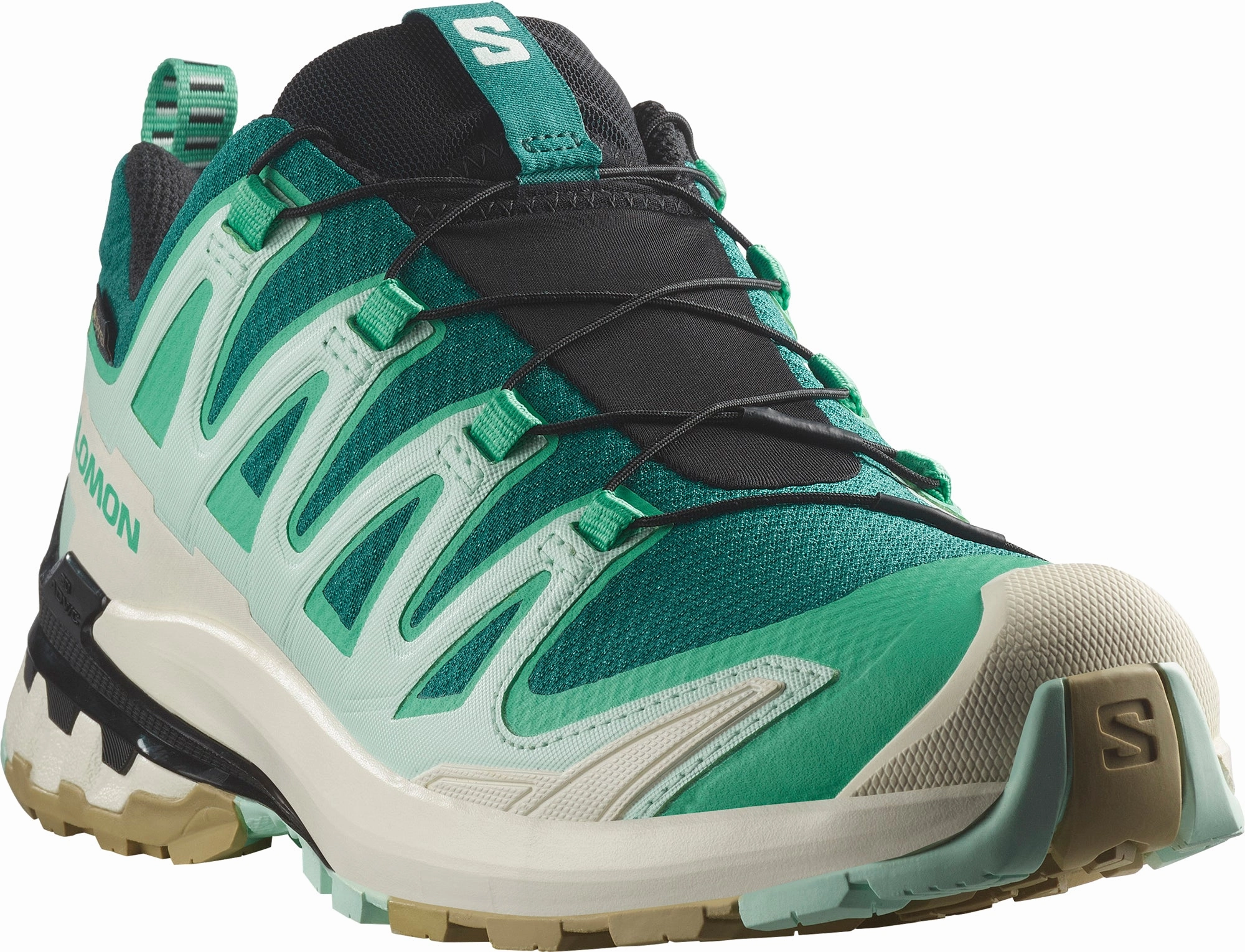 Salomon XA Pro 3D V9 GORE-TEX Womens Trail Running Shoes - Green Trail Race Footwear