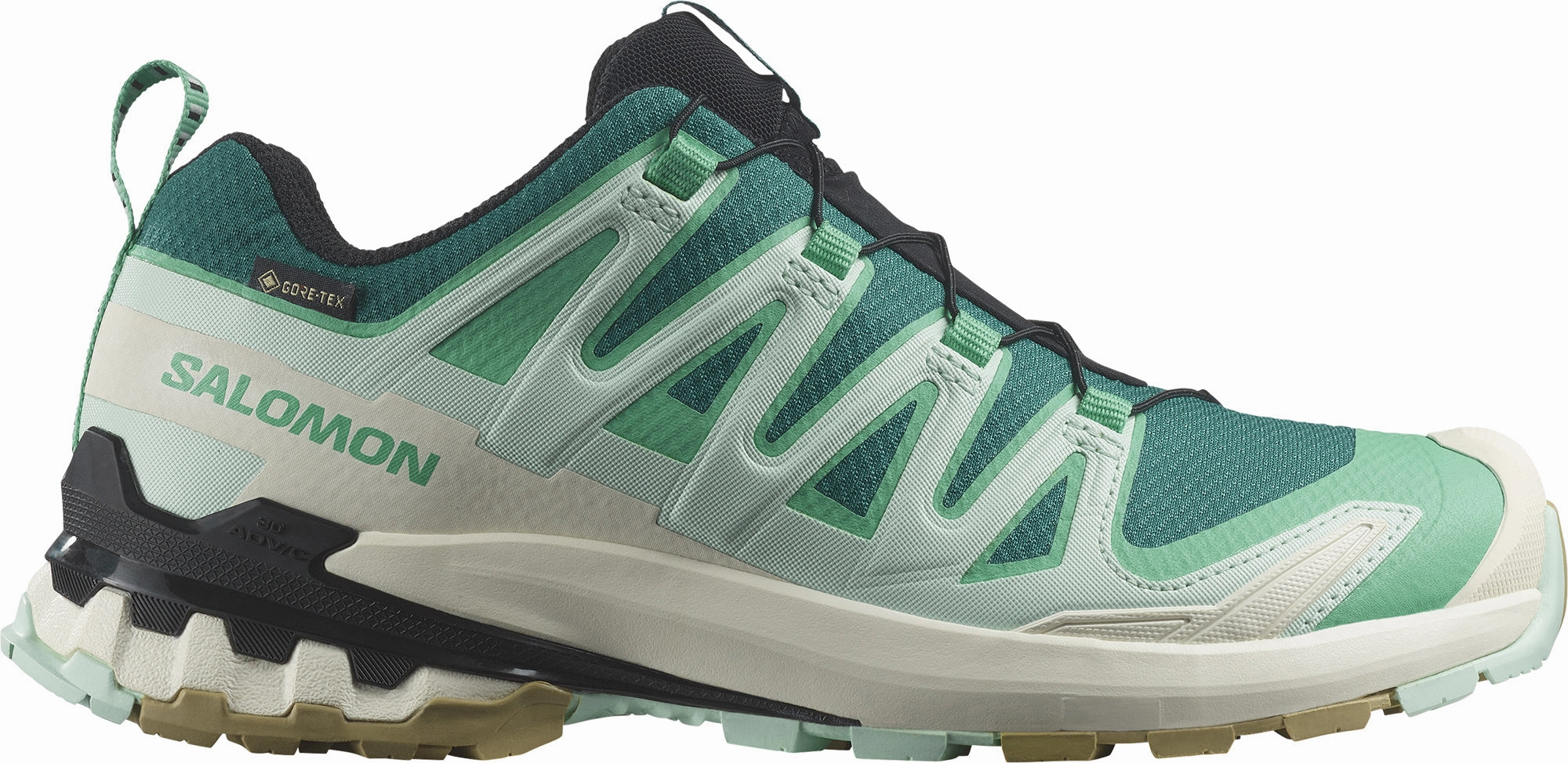 Salomon XA Pro 3D V9 GORE-TEX Womens Trail Running Shoes - Green Salomon trail running shoes